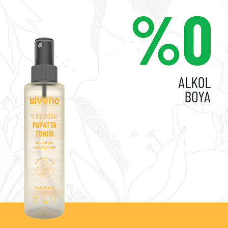 Siveno %100 Doğal Papatya Suyu Aydınaltma Etkili Arındırıcı Rahatlatıcı Saç ve Cilt Toniği 150 ml