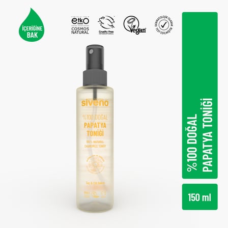 Siveno %100 Doğal Papatya Suyu Saç Aydınlatıcı Etkili Arındırıcı Rahatlatıcı Saç ve Cilt toniği 150 ml