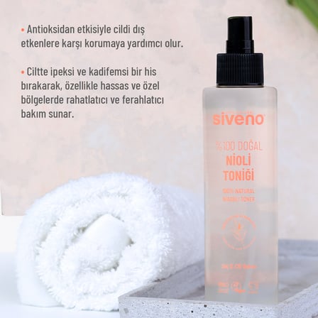 Siveno %100 Doğal Nioli Suyu Kötü Koku Önleyici Arındırıcı Ferahlatıcı İntim Bakım Toniği 150 ml