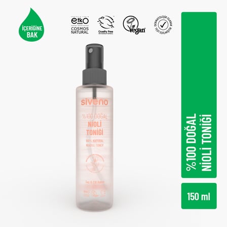 Siveno %100 Doğal Nioli Suyu Kötü Koku Önleyici Arındırıcı Ferahlatıcı İntim Bakım Toniği 150 ml