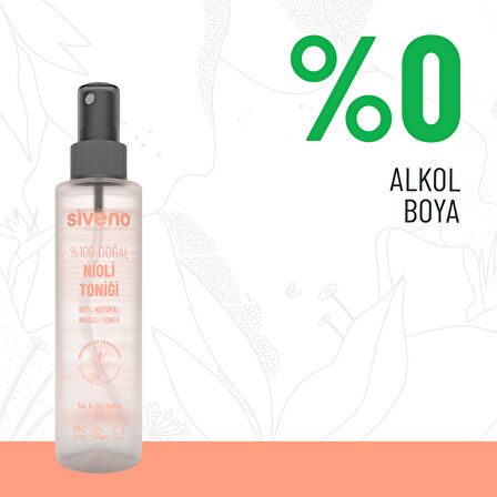 Siveno %100 Doğal Nioli Suyu Kötü Koku Önleyici Arındırıcı Ferahlatıcı Hassas Bölge Toniği 150 ml