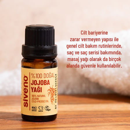 Siveno %100 Doğal Jojoba Yağı Soğuk Sıkım 10 ml