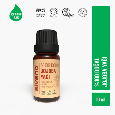 Siveno %100 Doğal Jojoba Yağı Soğuk Sıkım 10 ml