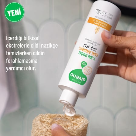 Siveno  Doğal Duş Jeli Canlandırıcı Sebum Dengeleyici Vegan 225 Ml