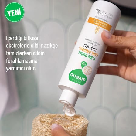 Siveno  Doğal Duş Jeli Canlandırıcı Sebum Dengeleyici Vegan 225 Ml