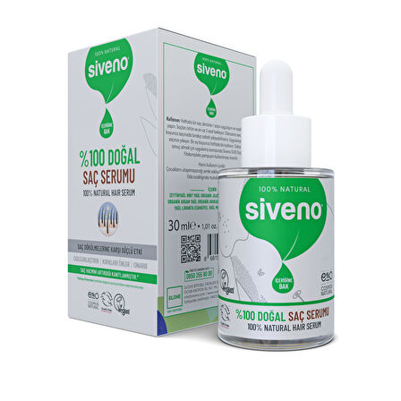 Siveno %100 Doğal Saç Bakım Serumu Dökülme Önleyici Onarıcı 10 Mucizevi Yağ 30 ml