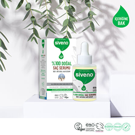 Siveno %100 Doğal Saç Bakım Serumu Dökülme Önleyici Onarıcı 10 Mucizevi Yağ 30 ml