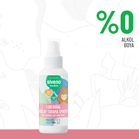 Siveno %100 Doğal Kolay Tarama Spreyi Çocuklar İçin Nemlendirici Hindistan Cevizi Yağlı 100 ml