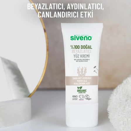 Siveno %100 Doğal Yüz Kremi Beyazlatıcı Anti-blemis Aydınlatıcı Canlandırıcı etkili 30 ml