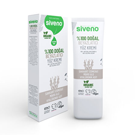 Siveno %100 Doğal Yüz Kremi Beyazlatıcı Aydınlatıcı Canlandırıcı Etkili 30 ml