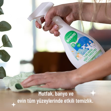 Siveno %100 Doğal Yüzey Temizleyici Bitkisel Leke Çıkarıcı Arındırıcı Mermer Fayans Ahşap Yüzeyler 500 ml