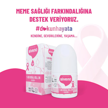 Siveno  Roll On Kadın Deodorant Ter Kokusu Önleyici Bitkisel Leke Bırakmayan Vegan 50 Ml
