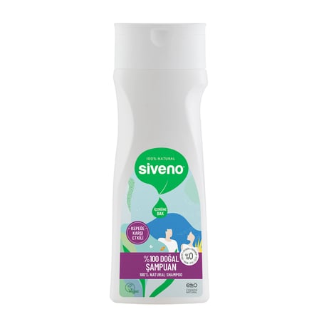 Siveno %100 Doğal Kepeğe Karşı Etkili Şampuan Günlük Bakım Yağlı Saçlar Çay Ağacı Keklik Üzümü Vegan 300 ml