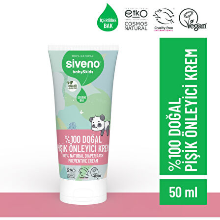 %100 Doğal Bebek Pişik Önleyici Jel Krem Çinko PCA Yenidoğan Hassas Onarıcı Bakım Kremi 50 ml