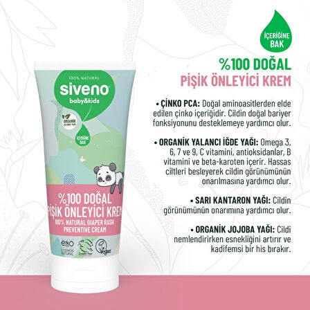 %100 Doğal Bebek Pişik Önleyici Jel Krem Çinko PCA Yenidoğan Hassas Onarıcı Bakım Kremi 50 ml