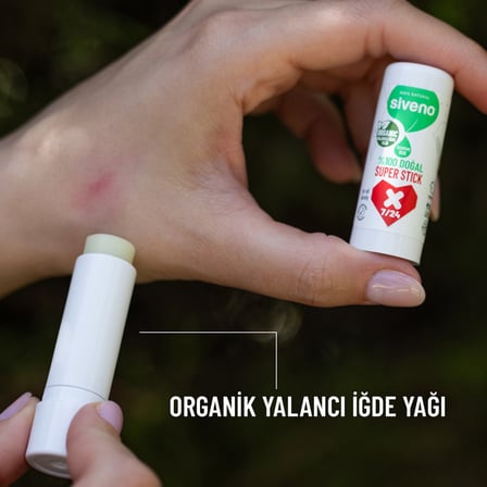 Siveno %100 Doğal Süper Stick Anlık Yatıştırıcı Onarıcı Organik Yalancı İğde Yağlı Bitkisel 6 gr