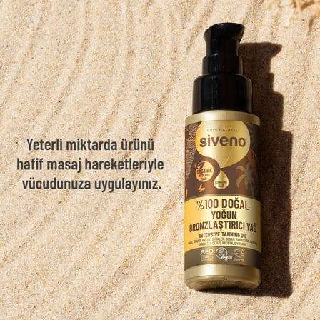 Siveno %100 Doğal Bronzlaştırıcı Yağ Organik Avokado Yağı Nemlendirici Yoğun Bronzlaştırıcı 50 ml