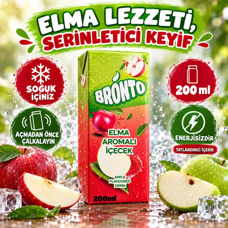 bronto Elma Aromalı İçecek 200 Ml x27 Adet