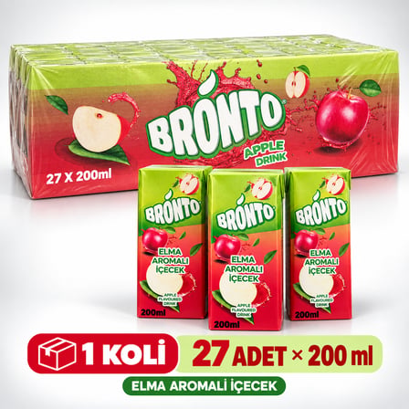 bronto Elma Aromalı İçecek 200 Ml x27 Adet
