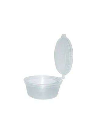 Kapaklı Sert Plastik Sos Kabı 60 cc - 50'li