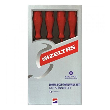 İzeltaş Lokma Uçlu Tornavida Takımı 8Li - 4770008108