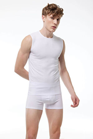 Malabadi 007 Erkek Sıfır Yaka İz Yapmayan Modal Kolsuz Lycralı Atlet