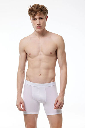 Erkek Gri Modal Uzun Boxer 010
