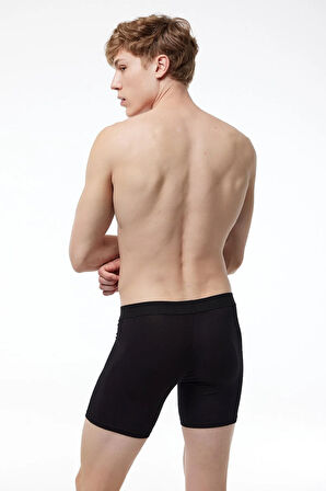 Erkek Gri Modal Uzun Boxer 010