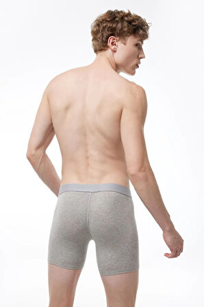 Erkek Gri Modal Uzun Boxer 010