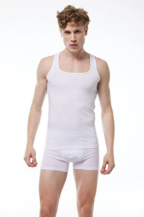 Erkek Siyah Kare Yaka Modal Atlet 026