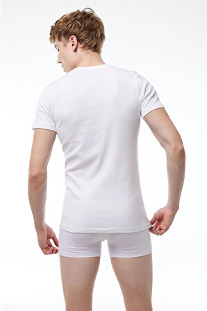 Erkek Grimelanj 2 li Paket %100 Pamuk Yuvarlak Yaka Ribana Fanila 037