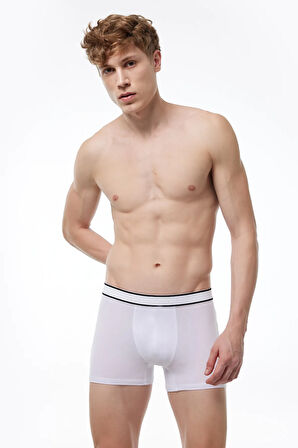Erkek Gri 2 Li Pamuk Elastan Boxer 075