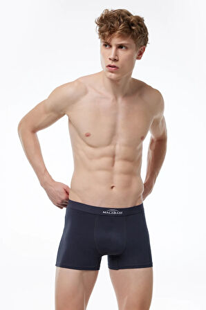 Erkek Gri 2 Li Pamuk Elastan Boxer 075