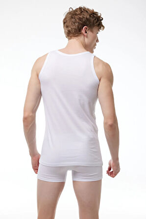 Erkek Siyah Beyaz 2 li Paket Modal Yaz Serinliği Atlet 082