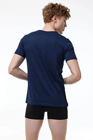 Malabadi 084 Erkek Modal Basic Yuvarlak Yaka Kısa Kol İnce Yaz Serinliği T-shirt