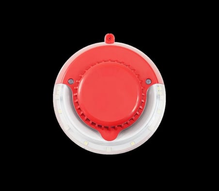 TEKNİM TFS-4192R KONVANSİYONEL FLAŞÖRLÜ YANGIN ALARM SİRENİ. KIRMIZI