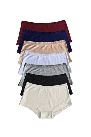 Kadın Karışık Renk 7 Li Paket Geniş Kenarlı Iz Yapmayan Modal Külot 7m1906