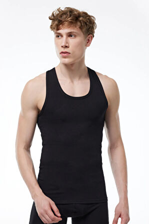 Erkek Beyaz 2 Li Paket Pamuk Elastan Rambo Sporcu Atleti 094