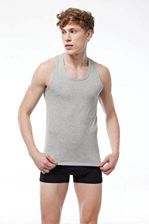 Erkek Beyaz 2 Li Paket Pamuk Elastan Rambo Sporcu Atleti 094