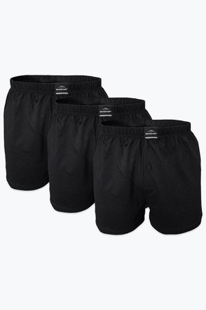 Erkek Gri 3 Lü Paket Geniş Kalıp Büyük Beden Boxer %100 Pamuk Battal Boy 3m024
