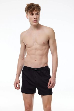 Erkek Gri 3 Lü Paket Geniş Kalıp Büyük Beden Boxer %100 Pamuk Battal Boy 3m024