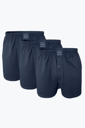 Erkek Gri 3 Lü Paket Geniş Kalıp Büyük Beden Boxer %100 Pamuk Battal Boy 3m024