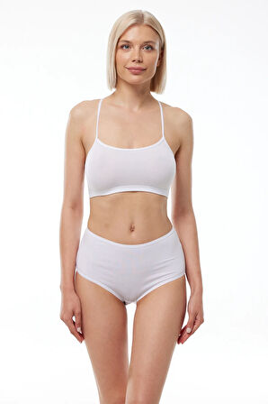 Kadın Siyah 6 Lı Paket Yüksek Bel Cotton Slip 125