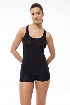 Kadın Ten Rengi 2 Li Paket Pamuk Elastan Atlet 129