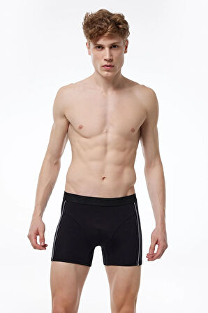 Erkek Füme 5 Li Paket Biyeli Modal Boxer 5mb017