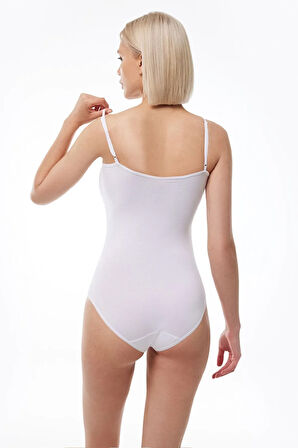 Kadın Ten Rengi Ayarlanabilir Ip Askılı Modal Çıtçıtlı Body 134