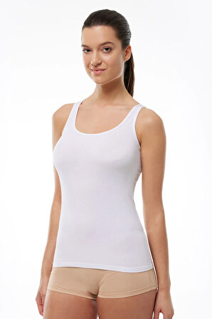 Kadın Beyaz 2 Li Paket Modal Atlet 139