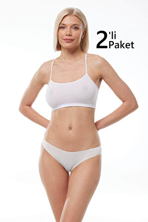 Malabadi 183 2'Li Paket Kadın Modal Düşük Bel Iz Yapmayan Slip & Külot