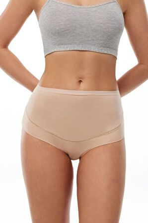 Kadın Ekru 2 li Paket Modal Toparlayıcı Hamile Külodu 198