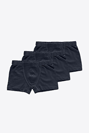 Erkek Çocuk Füme 3 Lü Paket Pamuk Elastan Boxer 209